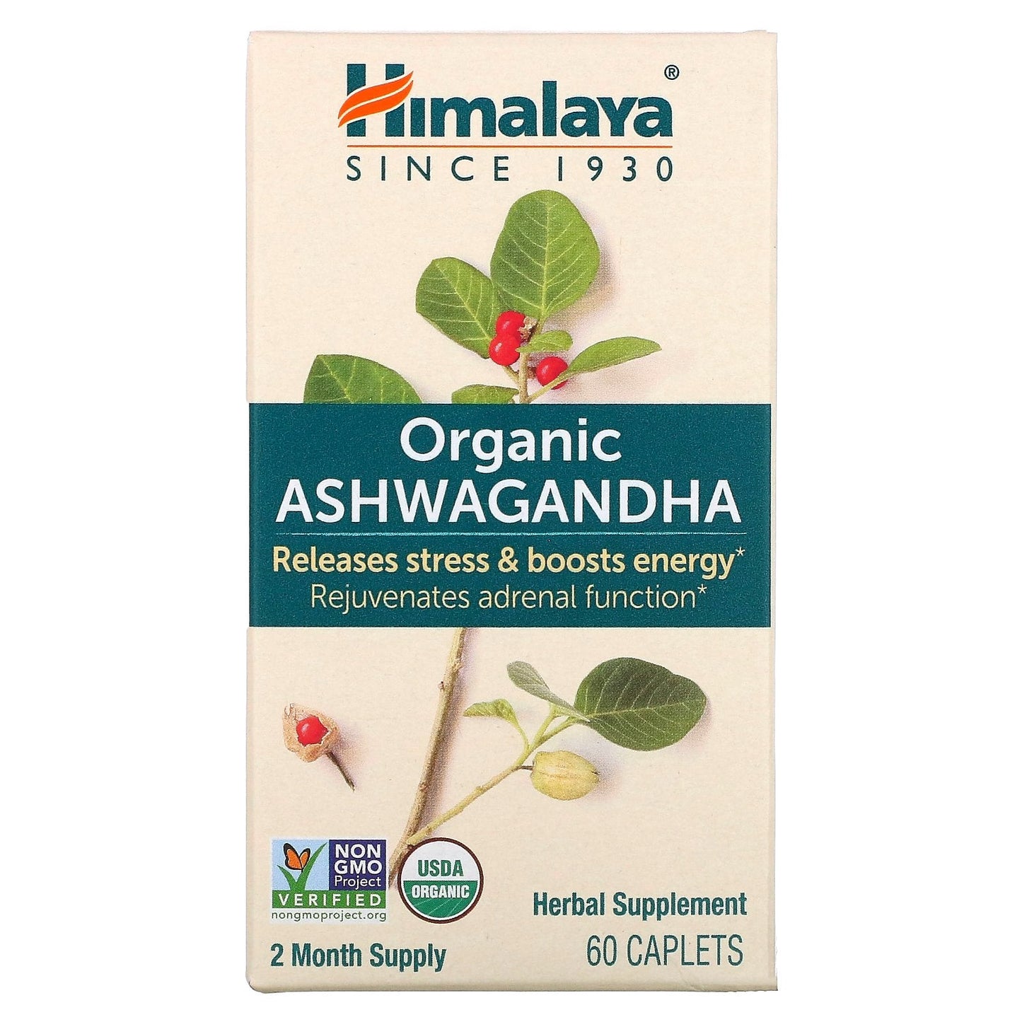 Himalaya, Organic Ashwagandha, 60 Caplets