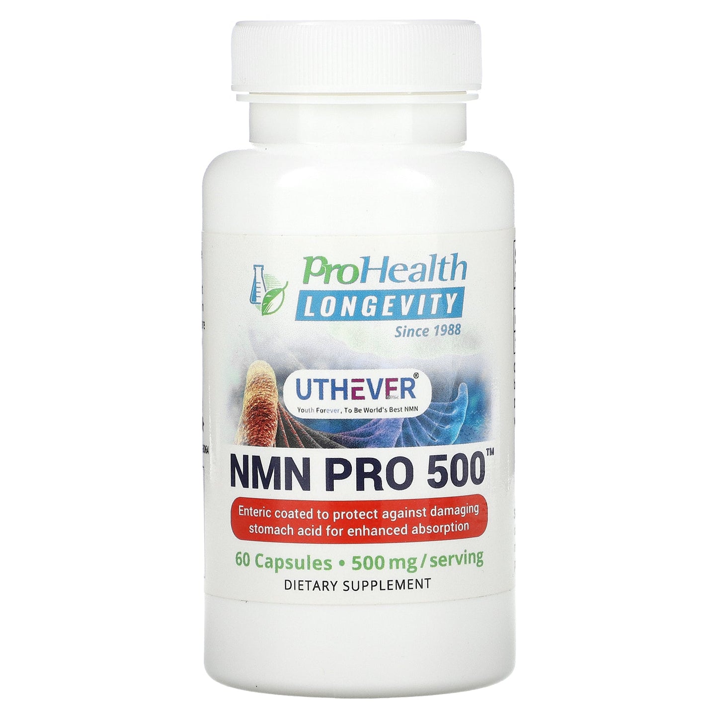 ProHealth Longevity, NMN Pro 500, 500 mg, 60 Capsules (250 mg per Capsule)